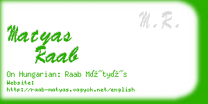 matyas raab business card